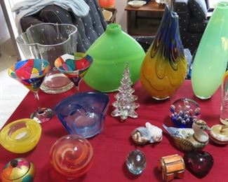 Selection of colorful glass.