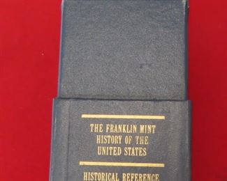 Franklin Mint History of the United States  Bronze coin collection in display box.