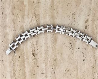 Taxco heavy silver bracelet