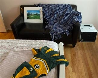 Crate and Barrel leather sofa