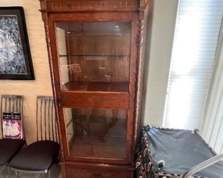 Heavily Carved Chinese Display Cabinet