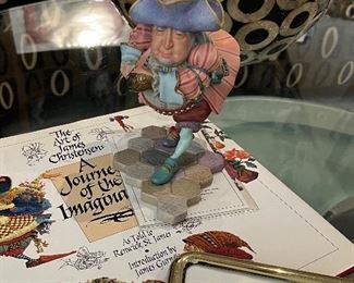 James Christianson "TweedleDee" Figure with Book and Artist Signed Picture