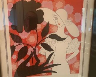An "Erte" Signed Artists Proof Lithograph to show details