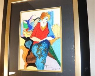 Itzchak Tarkay Serigraph Memorie