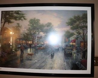 THOMAS KINCADE CARMEL, SUNSET ON OCEAN AVE