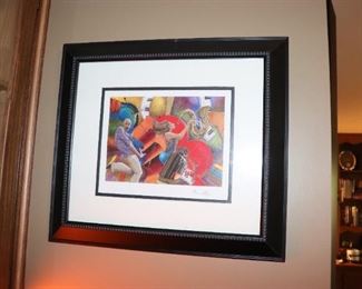 Marcus Glenn Love That Jazz Glossy Seriolithograph Artist Signed
