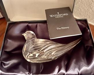Waterford crystal bird mint in box