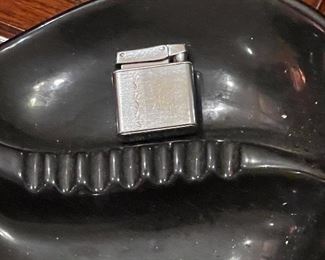vintage MCM ashtray and lighter