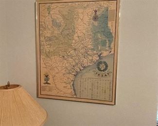 Texas map print