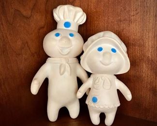 Vintage Pillsbury Doughboy/Girl Rubber Figurines 