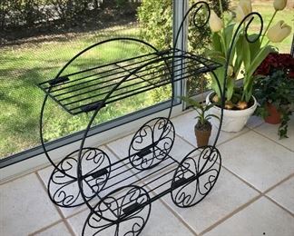 Cart Themed Plant Stand 