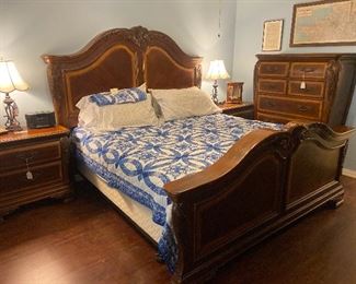 5 piece king size bedroom set.