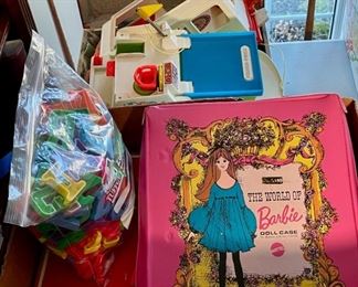 Vintage Barbie and Fisher Price