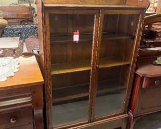 Antique oak bookcase.