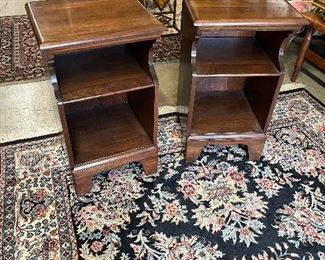 Davis Cabinet Co walnut nightstands.
