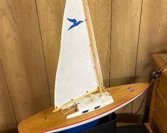 Wooden Model Sailboat