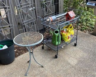 BUY IT NOW! Wrought Iron side table $30, Bar Cart $200