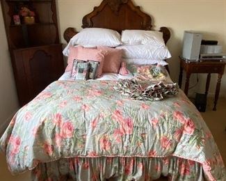 BUY IT NOW! $600. Full Bed with Antique wood carved headboard 