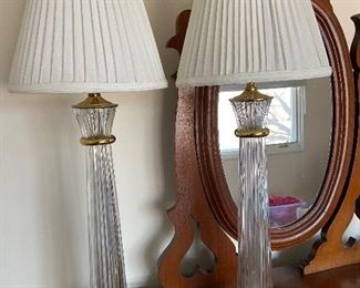 Tall Waterford lamps (pair)