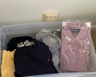 Men's Polo sweaters and Ralph Lauren dress shirts ; size large