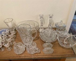 Assorted lead crystal and cut glass ware