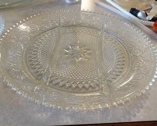 Glass serving dishes