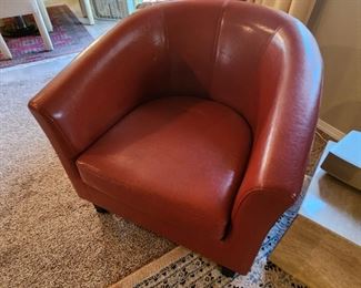 2nd Red Leather Club Chair