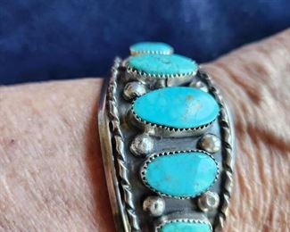 Southwestern Turquoise and Silver Bracelet