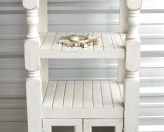 Stone Bookcase Wall Pier Weathered Gray
