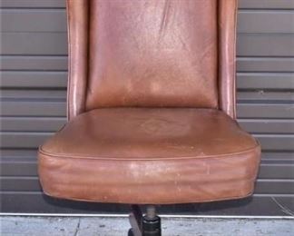 Cognac Brown Leather Office Chair-USA Made
