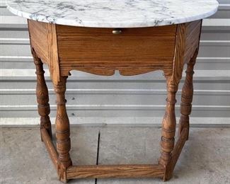 1938 Jamestown Lounge Co Feudal Marble Top Table
