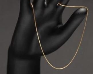 14k Gold Italian 17" Box Chain - 2.48g
