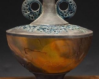 Hand Thrown Unique Pottery Jar By Artist Ivey
