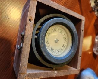 Vintage Small Boxed Compass