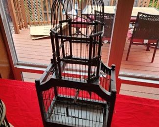  Antique Folk Handpainted Bird Cage...yes!