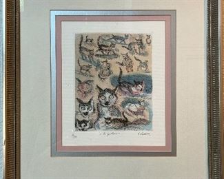 Guido Pinzani Cat Ltd Ed Print..