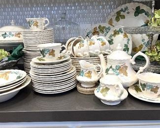 Kitchen~

KitchenAid, Cuisinart, Instant Pot and other Small Appliances..
Farberware, Wearever, Lodge and Cooks Cookware.. Pyrex, Corning Ware, Blue Anchor Hocking and Pampered Chef Bakeware..
Pastry/Petit Fours 2 Tiers Glass and Chrome Displayer..
Summer and other Holiday or Special Occasion Entertainment Serving Pieces..
Vineyard Vernon Ware China by Metlox..
Centurion Ribbon Holly China..
Japanese Gold Castle Hostess Pink Floral Patterned China..
Italian Taitu Legno Faux Bois Plates/Chargers..
Jennifer Brinley Rooster Platters..
Glass Entertaining and Serving Pieces, Punchbowls, Cake Plates and more..
Whirlpool 10 Cubic Foot Mini Refrigerator and Insignia 2.5 Cubic Foot Retro Mini Fridge in Powder Blue..
Oneida ‘Michaelangelo’ Stainless Steel Flatware, assorted Utensils to Kitchen Gadgets..
Avalon Water Dispenser..
Antique Howe Platform Scale in Red..
Pier 1 Shiplap Rooster Artwork..