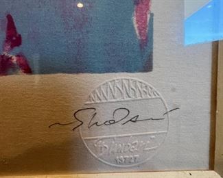 Giant signed litho by Italian Nicola Simbari..