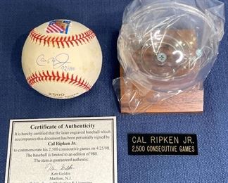 009 Cal Ripken Jr. Autographed Limited Edition Baseball