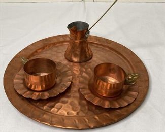 Copper Turkish Coffee Set
