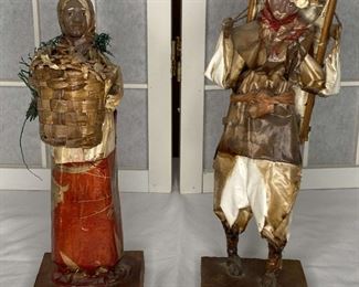 Pair Of Handmade Mexican Statues