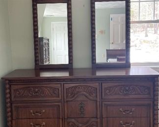 Triple Dresser with Mirrors