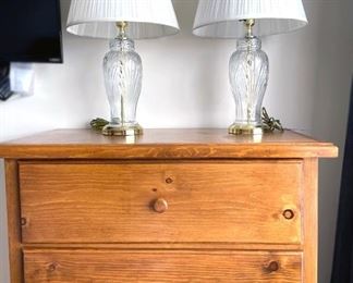 Small dresser, lamps
