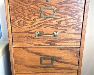 wood filing cabinet