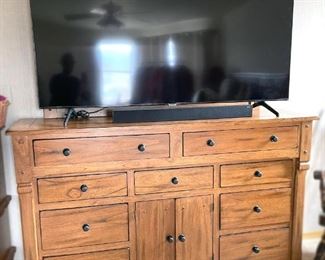 Large dressers (2 total), Samsung flat-screen TV, Sharp flat-screen TV