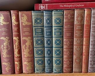 Leather-bound literature sets