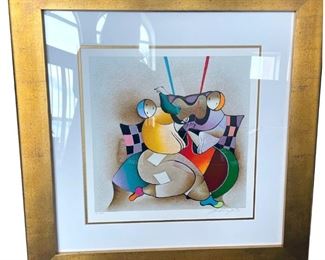 David Schluss, artist. Serigraph "Musical Serenade," EA 12/70