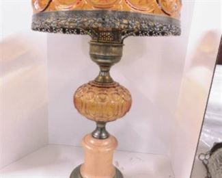 Vintage Moon & Stars Amber Table Lamp