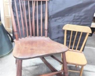 Dark Wooden Rocking Chair