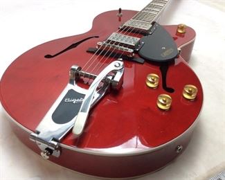GRETSCH STREAMLINER ARCH TOP GUITAR, MODEL G2420T/FS DUAL PICK-UPS WITH BIGSBY VIBRO & HARDSHELL CASE,